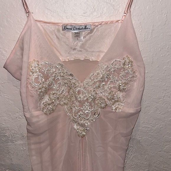 Linea Donatella Pink Lace Chemise - Picture 1 of 4